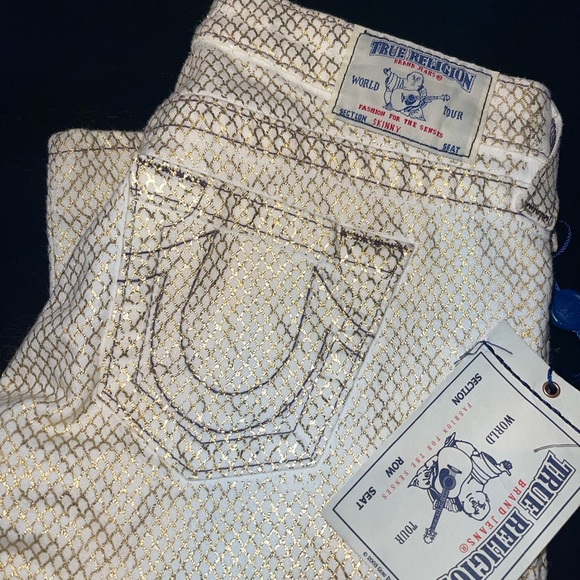 True Religion Denim - New! True Religion Gold net print skinny jeans 28